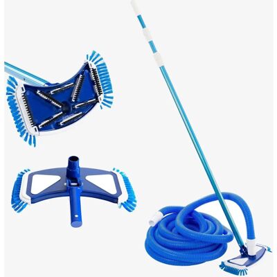 Arebos AR-HE-BR01 - Juego de limpieza de piscina con vara telescópica y manguera Arebos AR-HE-BR01 - Juego de limpieza de piscina con vara telescópica y manguera