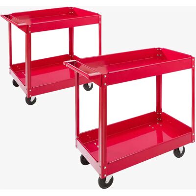 Carro de taller móvil AREBOS - 2 estantes - 84x41x79 cm - Armario de almacenamiento Carro de taller móvil AREBOS - 2 estantes - 84x41x79 cm - Armario de almacenamiento