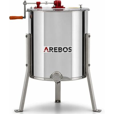 Extractor de Miel Manual de Arebos - Para 4 Panales de Acero Inoxidable Extractor de Miel Manual de Arebos - Para 4 Panales de Acero Inoxidable