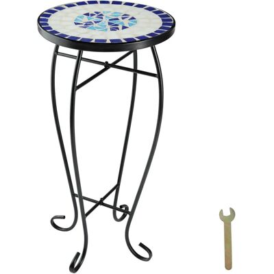 Tectake 402769 Gartentisch Weiß Blau - Gartentisch Tectake 402769 Gartentisch Weiß Blau - Gartentisch