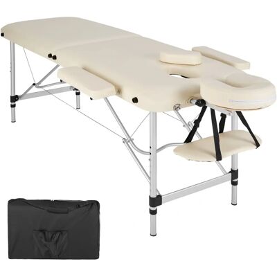 TecTake Massage-Tisch 402787 - Tragbar, verstellbar, 2-Zonen, Beige TecTake Massage-Tisch 402787 - Tragbar, verstellbar, 2-Zonen, Beige