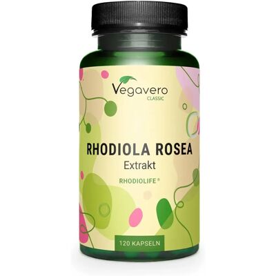 Vegavero Rhodiola Rosea Extrato Premium - 120 Cápsulas - Apoio ao Estresse & Humor Vegavero Rhodiola Rosea Extrato Premium - 120 Cápsulas - Apoio ao Estresse & Humor
