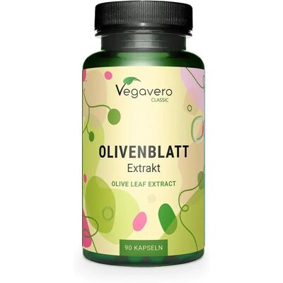 Extrato de Folhas de Oliveira Vegavero - 40% de Oleuropeína - 90 Cápsulas Extrato de Folhas de Oliveira Vegavero - 40% de Oleuropeína - 90 Cápsulas