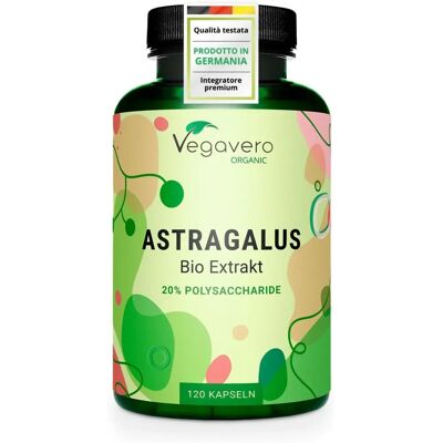 Vegavero Astragalus - Extrato Orgânico - 120 Cápsulas Veganas Vegavero Astragalus - Extrato Orgânico - 120 Cápsulas Veganas