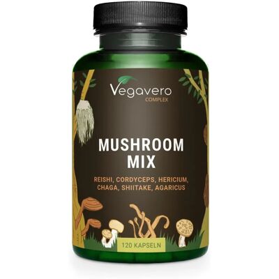 Vegavero Mistura de cogumelos - 120 cápsulas - Suplemento natural Vegavero Mistura de cogumelos - 120 cápsulas - Suplemento natural