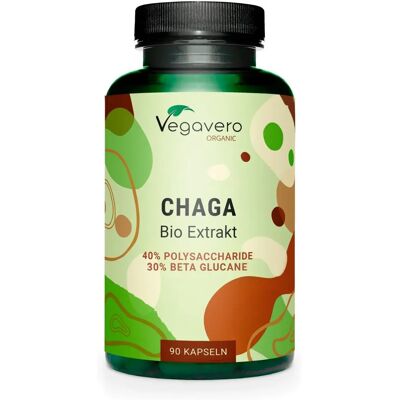 Vegavero Extrato de Chaga Orgânico - 90 Cápsulas Vegavero Extrato de Chaga Orgânico - 90 Cápsulas