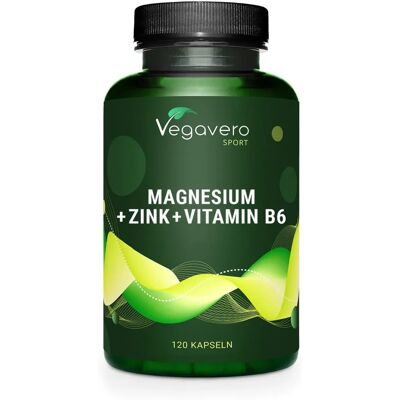 Vegavero ZMA - Zinco, Magnésio & Vitamina B6 - 120 Cápsulas Vegavero ZMA - Zinco, Magnésio & Vitamina B6 - 120 Cápsulas
