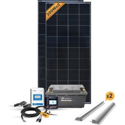 Enjoy solar Wohnmobil Monokristallin Solaranlage - 400W/12V SILBER Enjoy solar Wohnmobil Monokristallin Solaranlage - 400W/12V SILBER