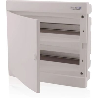 Intratec MKCUGH2X18-W Boîtier de distribution à 2 rangées - Armoire de distribution - Publicité Intratec MKCUGH2X18-W Boîtier de distribution à 2 rangées - Armoire de distribution - Publicité
