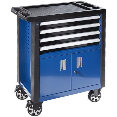 Carro de herramientas Kaiserkraft - 4 cajones, doble puerta Carro de herramientas Kaiserkraft - 4 cajones, doble puerta