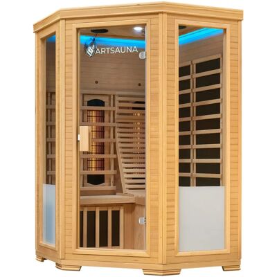 Saunaloft Aalborg Infrarotkabine - Hemlock, Dual-Heizsystem, 2 Personen Saunaloft Aalborg Infrarotkabine - Hemlock, Dual-Heizsystem, 2 Personen