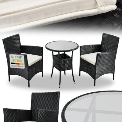 Ensemble Balcon en Polyrotin Beige - Mobilier de Jardin - Publicité Ensemble Balcon en Polyrotin Beige - Mobilier de Jardin - Publicité
