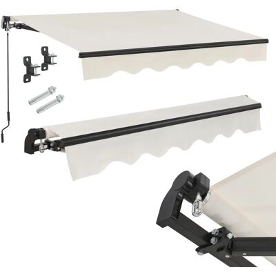 Juskys Beigefarbene 350 x 300 cm - Gelenkarmmarkise - Sonnenschutz für Balkon & Terrasse - Modernes Design Juskys Beigefarbene 350 x 300 cm - Gelenkarmmarkise - Sonnenschutz für Balkon & Terrasse - Modernes Design