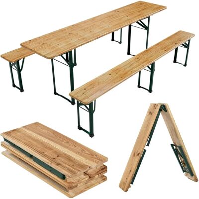 Juskys Braun 220 cm Bierzeltgarnitur - Biertischgarnitur Juskys Braun 220 cm Bierzeltgarnitur - Biertischgarnitur