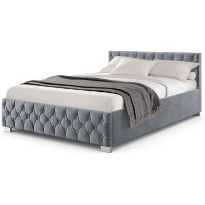 Juskys Nizza velúr ágy 180x200 - Tárolóval és kerettel Juskys Nizza velúr ágy 180x200 - Tárolóval és kerettel