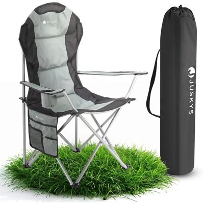 Chaise de camping Juskys Lido - Pliable, avec porte-gobelet et poche - Publicité Chaise de camping Juskys Lido - Pliable, avec porte-gobelet et poche - Publicité