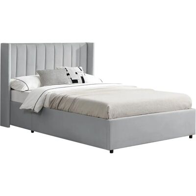 Juskys Savona gestoffeerde bed 140x200cm - Opbergruimte, Lattenbodem, Grijs Juskys Savona gestoffeerde bed 140x200cm - Opbergruimte, Lattenbodem, Grijs
