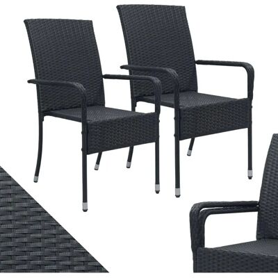 Chaises de jardin noires Yoro de Juskys - Chaises de jardin - Publicité Chaises de jardin noires Yoro de Juskys - Chaises de jardin - Publicité