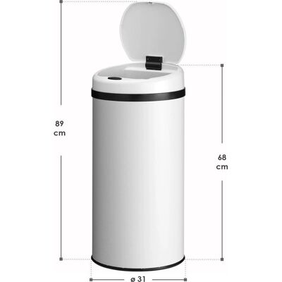 Juskys Poubelle avec Capteur en Acier Inoxydable 40L - Poubelle - Publicité Juskys Poubelle avec Capteur en Acier Inoxydable 40L - Poubelle - Publicité