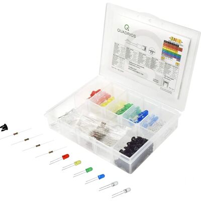 Quadrios LED Assortment - Multiple Colors 5mm 20mA 3V Quadrios LED Assortment - Multiple Colors 5mm 20mA 3V