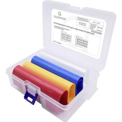 Quadrios 1905CA059 Heat Shrink Tubing - Transparent, Blue, Yellow, Red - 77mm Quadrios 1905CA059 Heat Shrink Tubing - Transparent, Blue, Yellow, Red - 77mm