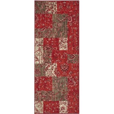 Tapete Hanse Home Kirie - Patchwork, 80x250 cm, Vermelho/Marrom, Estilo Moderno Tapete Hanse Home Kirie - Patchwork, 80x250 cm, Vermelho/Marrom, Estilo Moderno