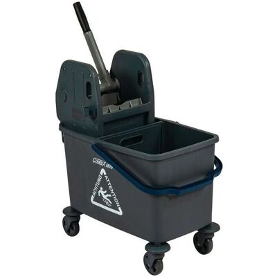 Carrello per pulizia umida Kaiserkraft - Secchio modulare da 35L con ruote in gomma Carrello per pulizia umida Kaiserkraft - Secchio modulare da 35L con ruote in gomma