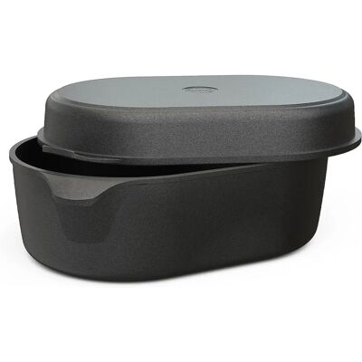 Hoffmann Großer 2-in-1 Bräter - 39.2 x 26.3 cm - Robustes Aluminium Hoffmann Großer 2-in-1 Bräter - 39.2 x 26.3 cm - Robustes Aluminium