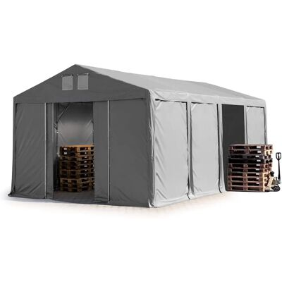 Toolport Förvaringsdörr 5x8m Grå Vattentät PVC 850 - Förvaringsdörr Toolport Förvaringsdörr 5x8m Grå Vattentät PVC 850 - Förvaringsdörr