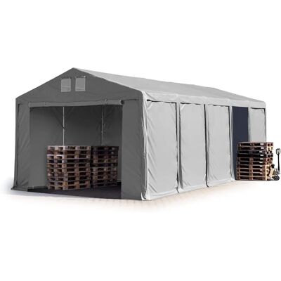 Tenda di stoccaggio Toolport 5x10m - PVC 850 Grigia Tenda di stoccaggio Toolport 5x10m - PVC 850 Grigia