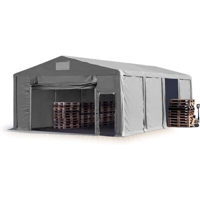 Toolport 8x8m 3,0 m Seiten Lagerzelt - Wasserdicht PVC 850 - Grau Toolport 8x8m 3,0 m Seiten Lagerzelt - Wasserdicht PVC 850 - Grau