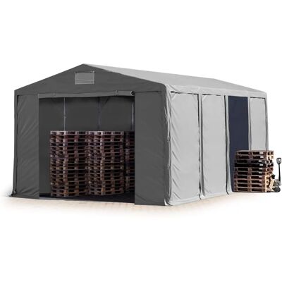 Toolport 8x8m Grey Storage Tent - Waterproof PVC - 64m² Toolport 8x8m Grey Storage Tent - Waterproof PVC - 64m²