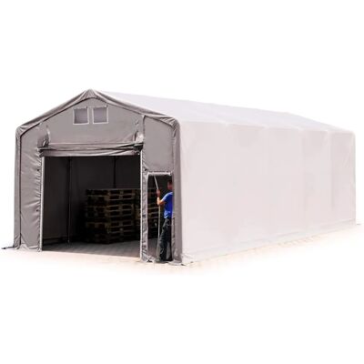 TOOLPORT 5x10m - 3.0m Sides PVC Industrial Tent - Waterproof, Grey TOOLPORT 5x10m - 3.0m Sides PVC Industrial Tent - Waterproof, Grey