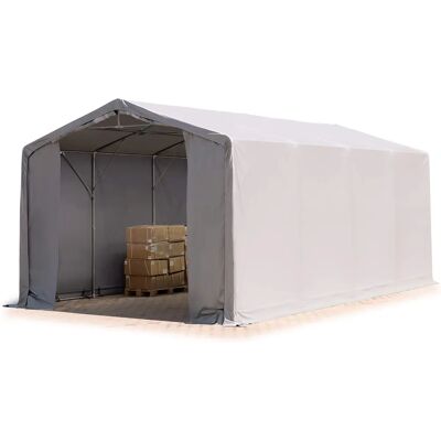 Toolport 6x8m - Tente industrielle PVC avec côtés de 3.0m - Gris - Type de produit: Tente industrielle - Publicité Toolport 6x8m - Tente industrielle PVC avec côtés de 3.0m - Gris - Type de produit: Tente industrielle - Publicité