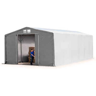 Toolport 8x12m - 4,0 m Seiten Industrielles Zelt - Feuerfest Grau Toolport 8x12m - 4,0 m Seiten Industrielles Zelt - Feuerfest Grau