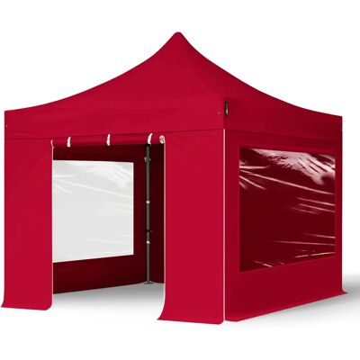 Toolport 3x3m Pop Up Gazebo RED - Waterproof, Steel, UV Protection Toolport 3x3m Pop Up Gazebo RED - Waterproof, Steel, UV Protection
