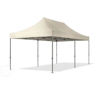 Pavilhão Pop Up 3x6m em poliéster de alto desempenho, creme Pavilhão Pop Up 3x6m em poliéster de alto desempenho, creme