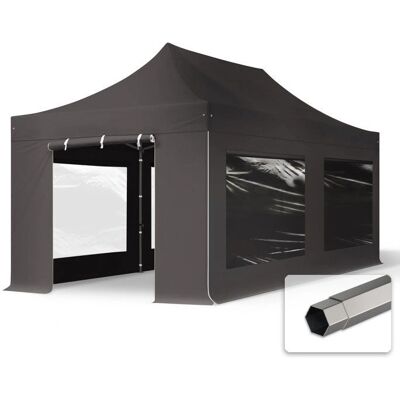 Toolport 3x6m PES 750 Pop Up Gazebo PREMIUM Teräs 40 mm - tummanharmaa Toolport 3x6m PES 750 Pop Up Gazebo PREMIUM Teräs 40 mm - tummanharmaa