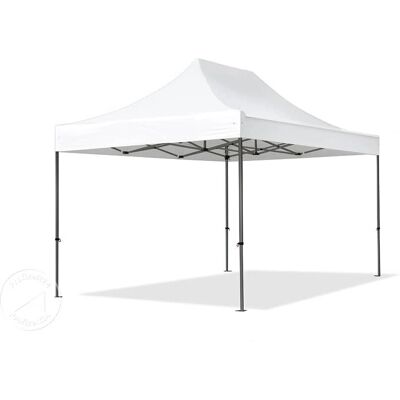 TOOLPORT Teräksinen 3x4,5m Pop-up Sadekatto - Vesitiivis, Valkoinen TOOLPORT Teräksinen 3x4,5m Pop-up Sadekatto - Vesitiivis, Valkoinen