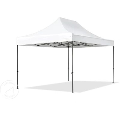 Pagode pliante 3x4.5m PES 750 en polyester haute performance - Blanc - Publicité Pagode pliante 3x4.5m PES 750 en polyester haute performance - Blanc - Publicité