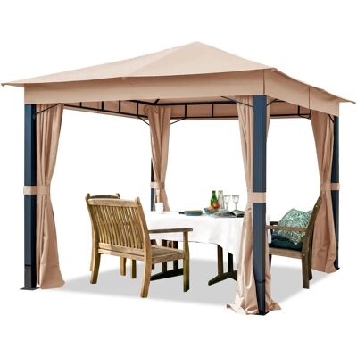 Toolport Trädgårdspaviljong Sunset Premium 3x3m - Vattentät, Cappuccino - Trädgårdstyp Toolport Trädgårdspaviljong Sunset Premium 3x3m - Vattentät, Cappuccino - Trädgårdstyp