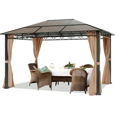 Toolport Hagepaviljong 3x4m Cappuccino Vanntett - Hagenpaviljong Toolport Hagepaviljong 3x4m Cappuccino Vanntett - Hagenpaviljong