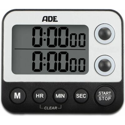 ADE Küchentimer TD2100-1 - Dual 100H, Sichtbares Signal, ABS ADE Küchentimer TD2100-1 - Dual 100H, Sichtbares Signal, ABS