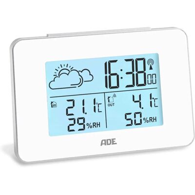 ADE - WS2136-2 - LED blanc - Intérieur/Extérieur - Station météo - Publicité ADE - WS2136-2 - LED blanc - Intérieur/Extérieur - Station météo - Publicité