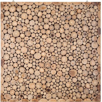 Décoration Murale en Bois Clair de Teck - Pièce Accent - Publicité Décoration Murale en Bois Clair de Teck - Pièce Accent - Publicité