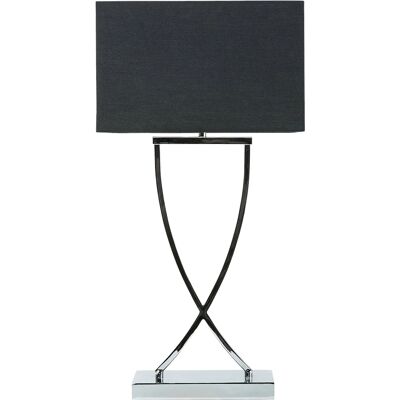 Lampa da Tavolo Beliani YASUNI Argento e Nera Lampa da Tavolo Beliani YASUNI Argento e Nera