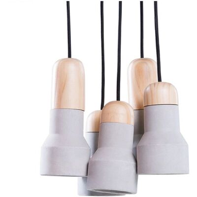 Beliani 5-Light Pendant Cluster Grey Concrete Lamp - Pendant Lamp Beliani 5-Light Pendant Cluster Grey Concrete Lamp - Pendant Lamp
