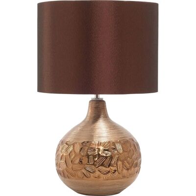 Lámpara de Mesa de Porcelana Marrón YAKIMA de Beliani - Lámpara de Mesa Lámpara de Mesa de Porcelana Marrón YAKIMA de Beliani - Lámpara de Mesa