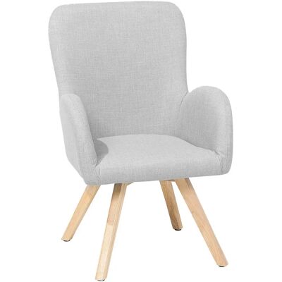 Sillón Beliani BJARN - Gris Claro - Silla Moderna Escandinava Sillón Beliani BJARN - Gris Claro - Silla Moderna Escandinava