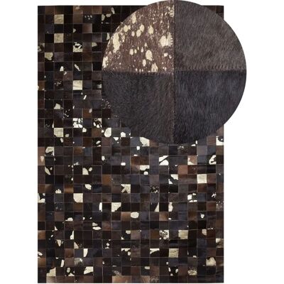 Beliani Teppich Braun Echtes Leder 160 x 230 cm Kuhfell - Teppich Beliani Teppich Braun Echtes Leder 160 x 230 cm Kuhfell - Teppich